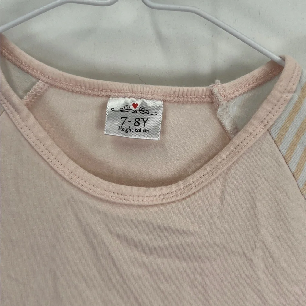 Girl’s Dress - Size 7/8 - Pink and White - Bunny Ballerina